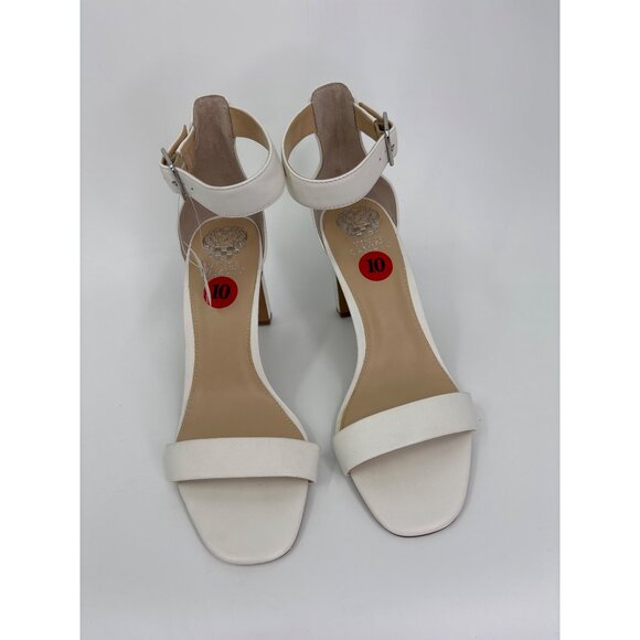 Vince Camuto Bendiva Ankle Strap Mary Jane Heel Sandal Shoe White Size 10 NWOB - Picture 2 of 6